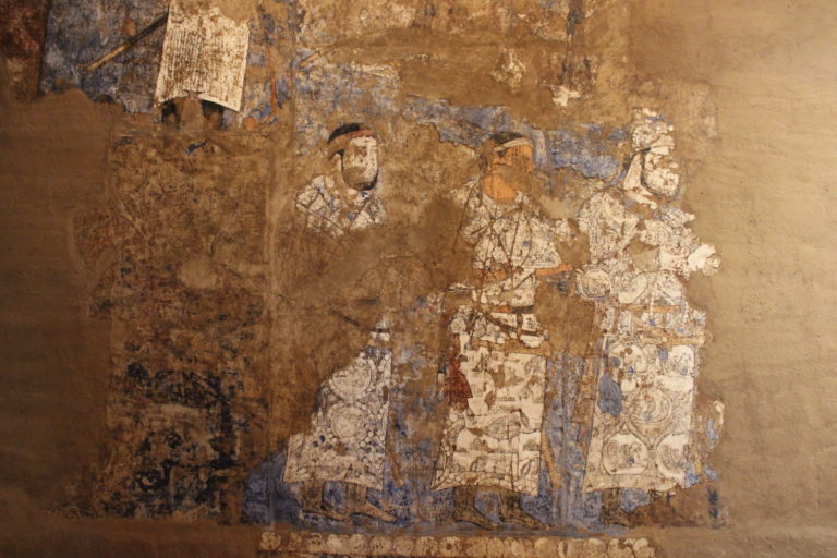 Fresko Prozession Afrosiyab Samarkand Archäologie Usbekistan