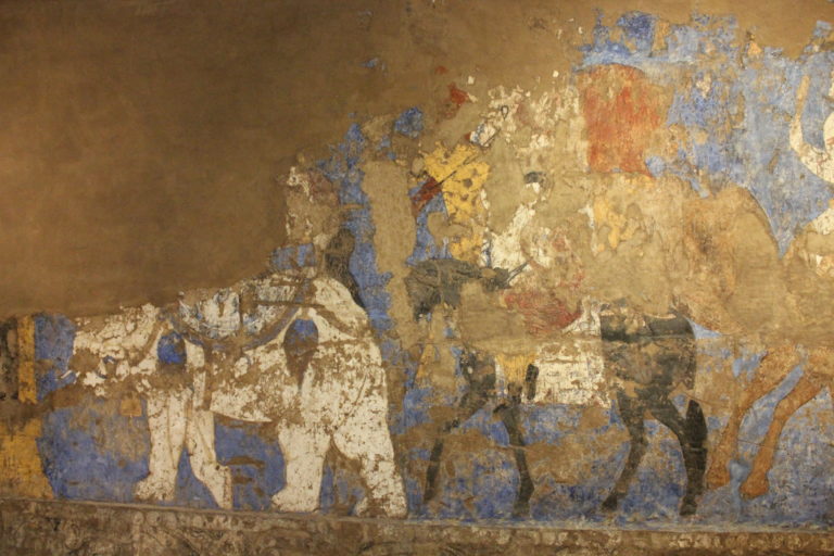 Fresko Elefant Afrosiyab Samarkand Archäologie Usbekistan