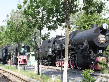 Dampflokomotiven Eisenbahn Usbekistan Museum